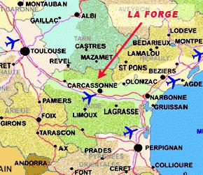 Каркассон на карте франции
