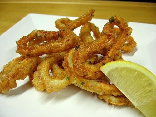 Squid rings in batter