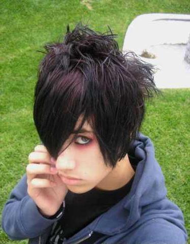 Emo with black hair