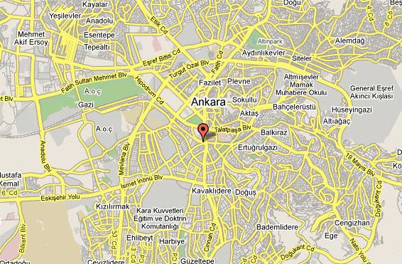 Turkey capital map