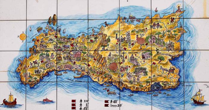 Капри остров карта