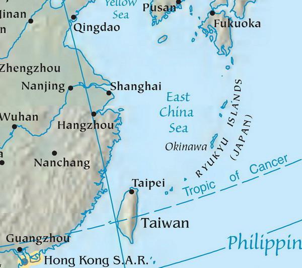 Карта восточно китайское море