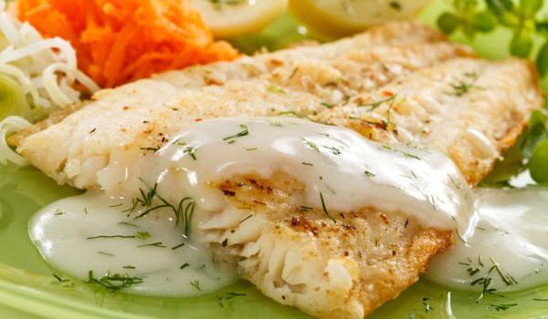 Baked hake fillet