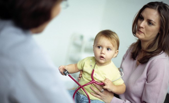 doctor's visit at high temperature during teething