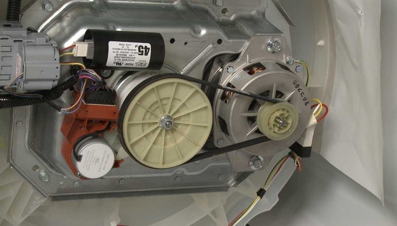 демонтаж мотора для замены щеток стиральной машины