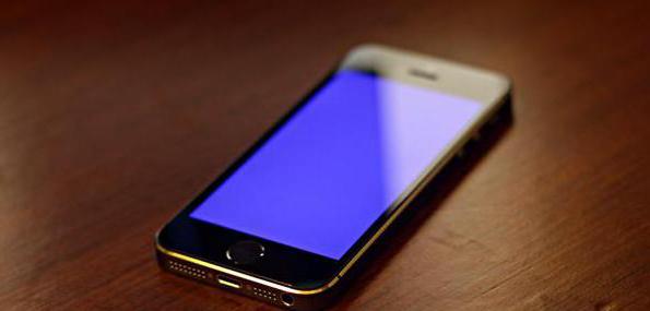 iphone 5s синий экран