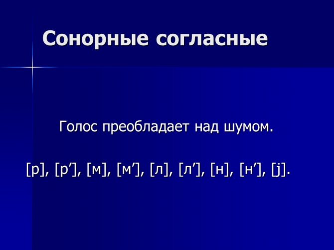 Сонорные гласные