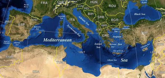 Какая глубина Средиземного моря 