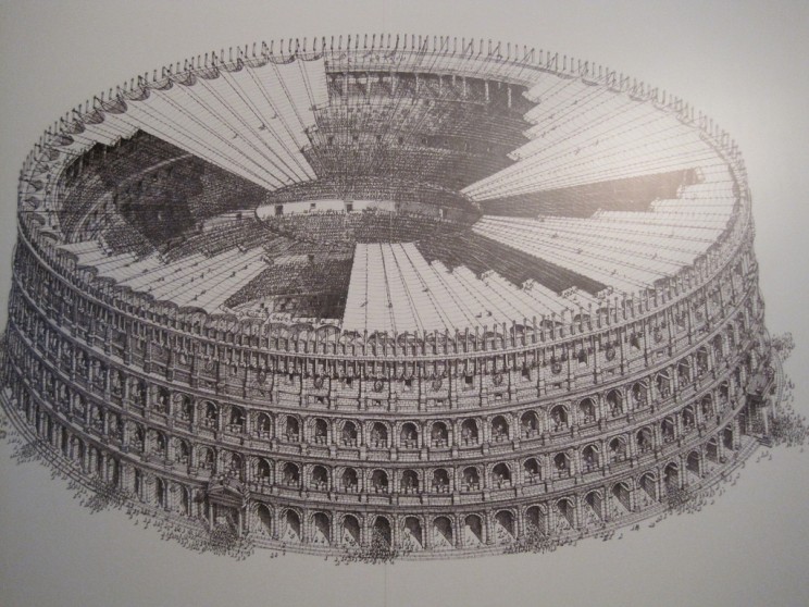 Колизей в риме рисунок карандашом