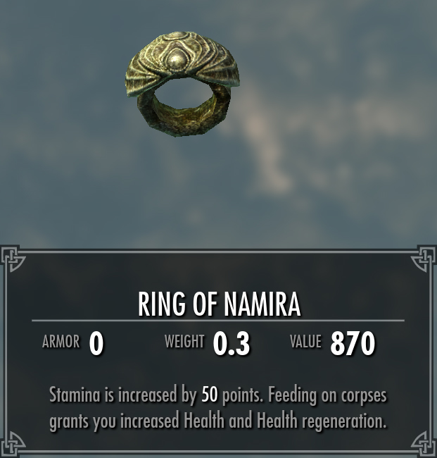 namira skyrim ring