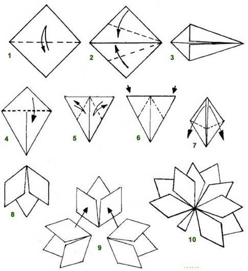 модульное оригами кленовый лист