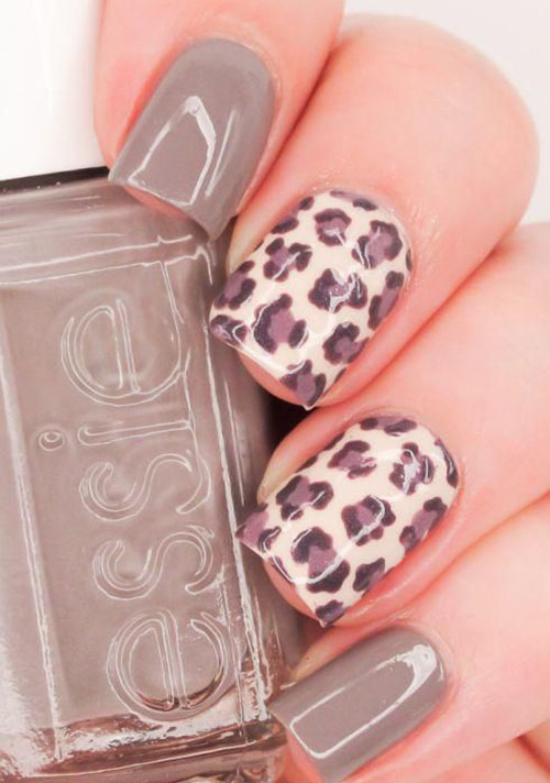 leopard manicure at home