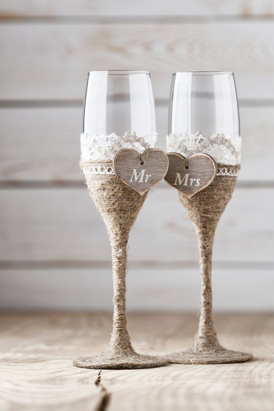 бокалы для шампанского свадебные