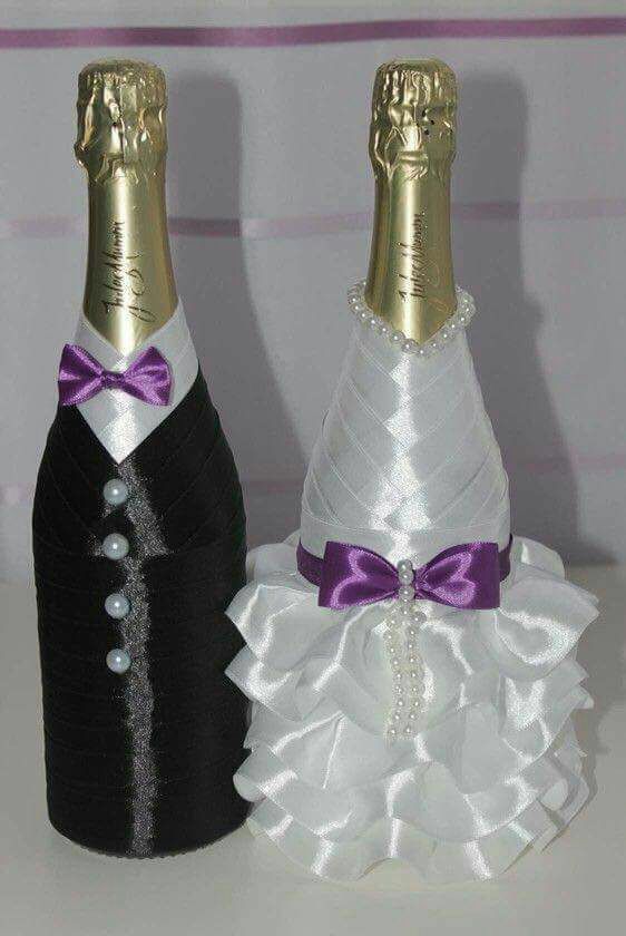 how to decorate a bottle of champagne