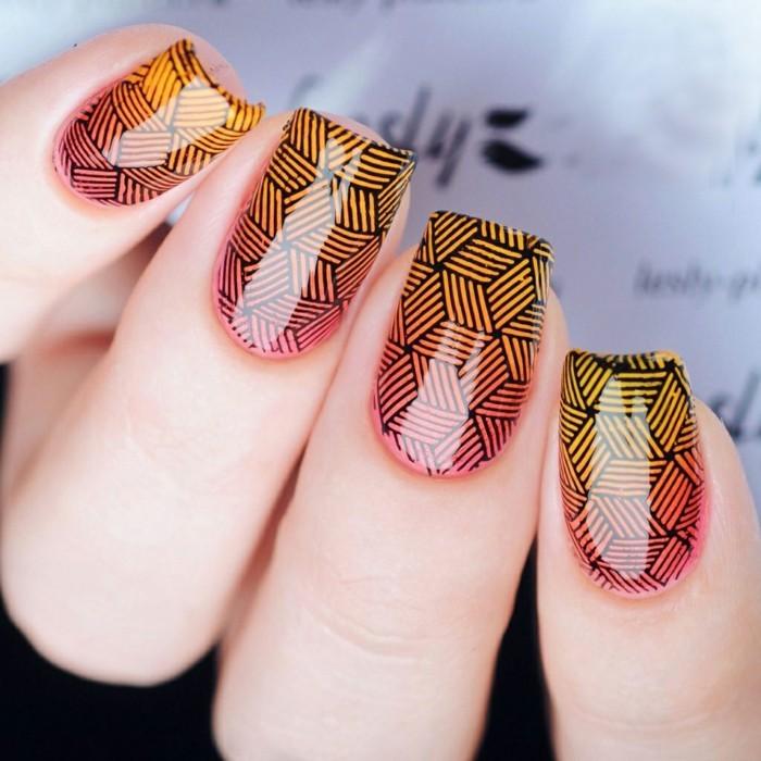 Ombre with a pattern
