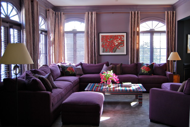 Фиолетовая комната: сочетание цветов в интерьере, советы при выборе обоев, фото