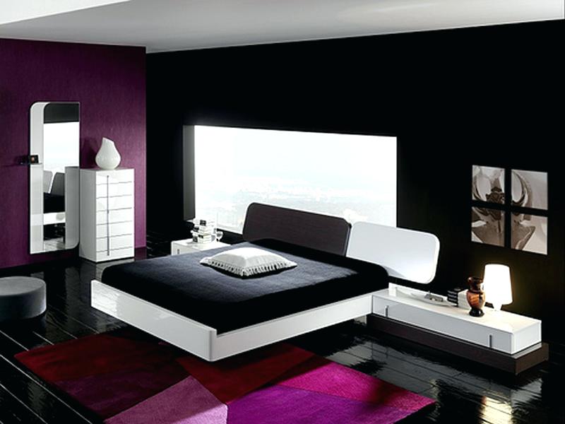 черный дизайн спальни