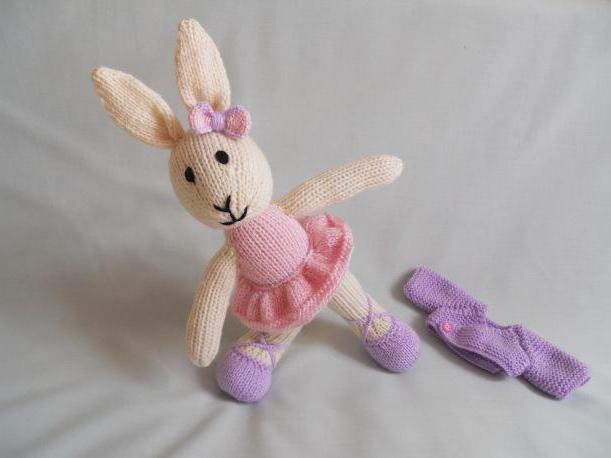 knitted bunny toys