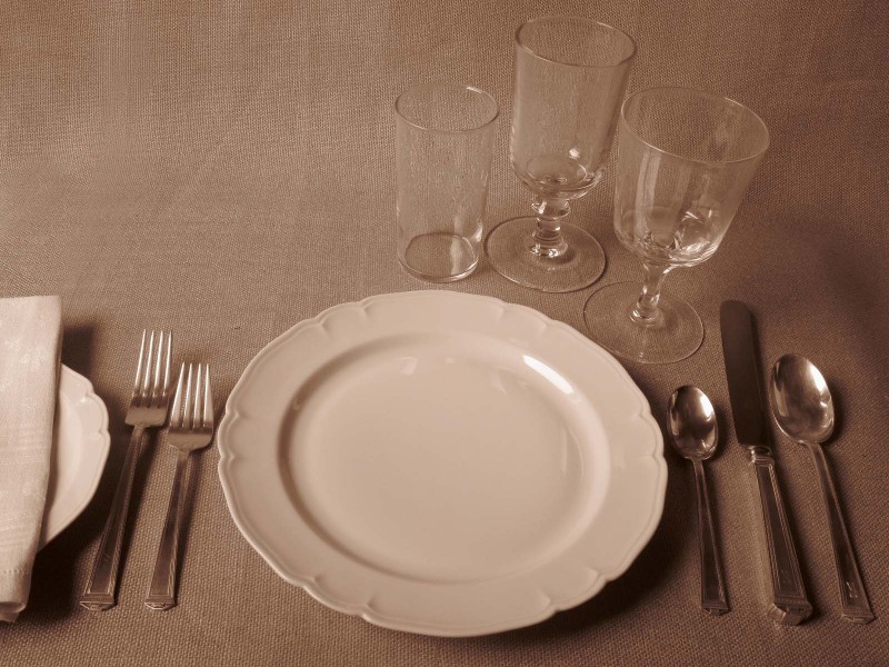 The rules of etiquette at the table and eating