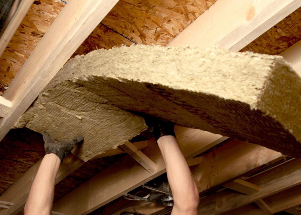 Insulation of the attic roof of a private house with mineral wool