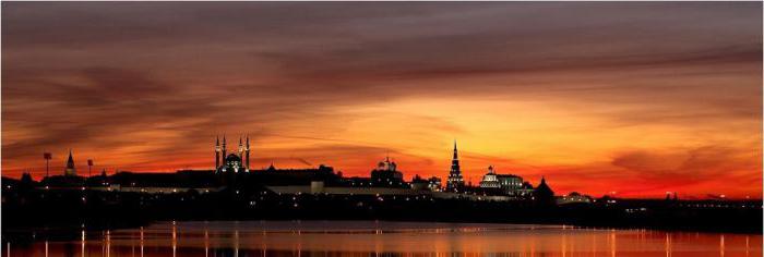 sunrise and sunset in Kazan