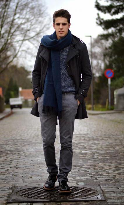 how to wear a man’s coat with a scarf photo