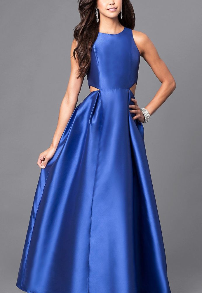 Dress with satin skirt