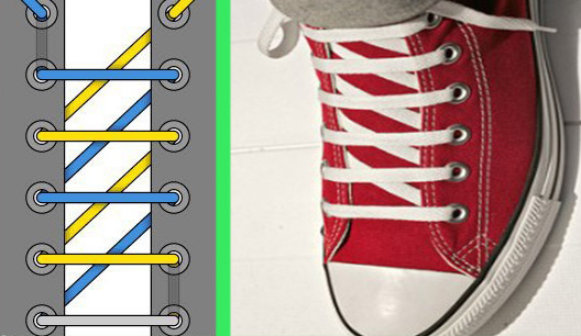 methods of tying shoelaces 5 holes