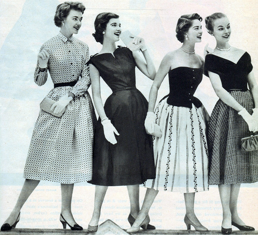 Модели одежды 50 годов