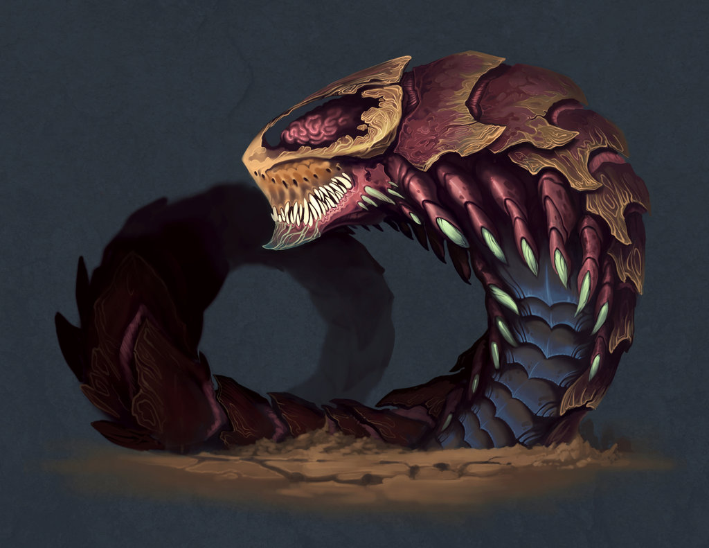 Гигантский червь-монстр
