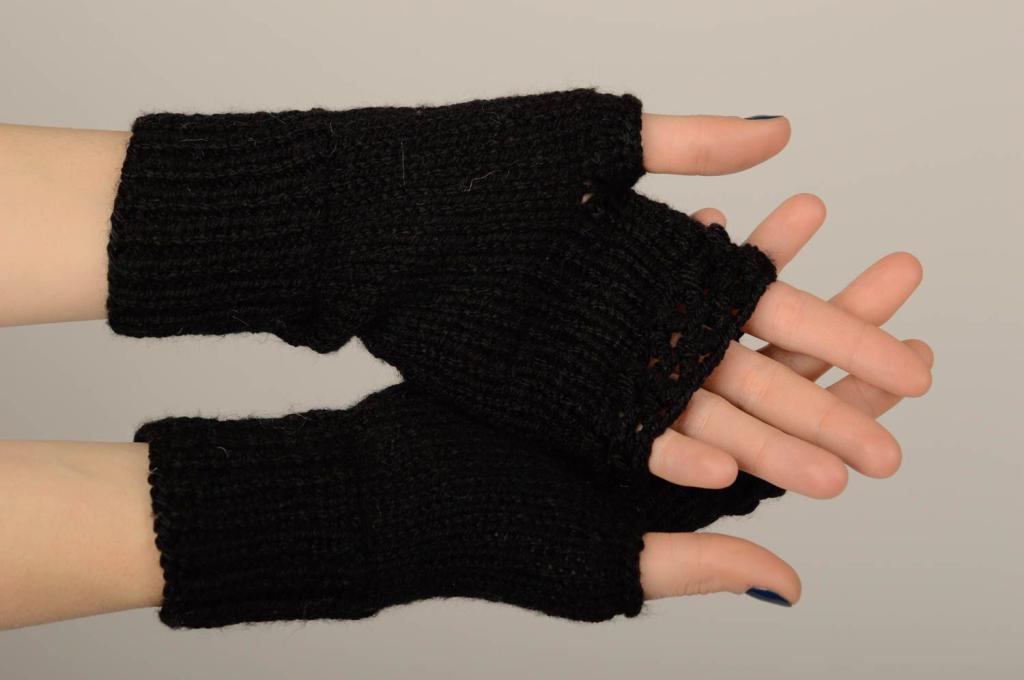 как связать перчатки без пальцев