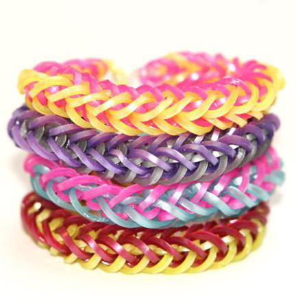 french braid rubber band bracelet