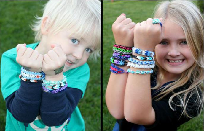 french braid rubber band bracelet