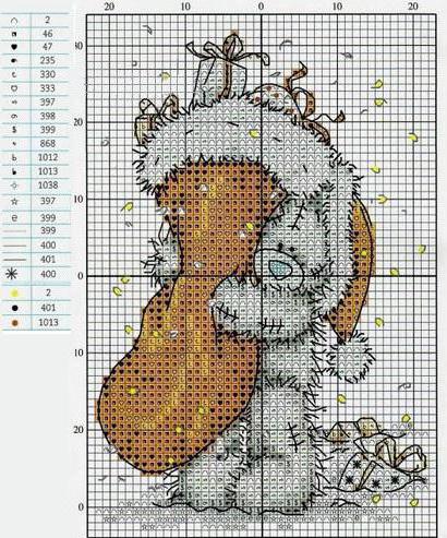 cross stitch teddy bears