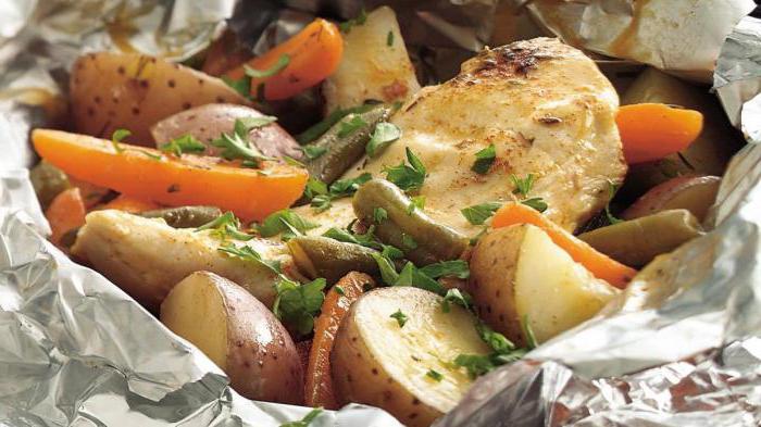 курица с картошкой и овощами в рукаве