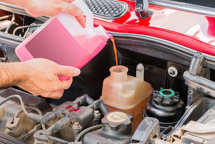 Antifreeze pouring technology