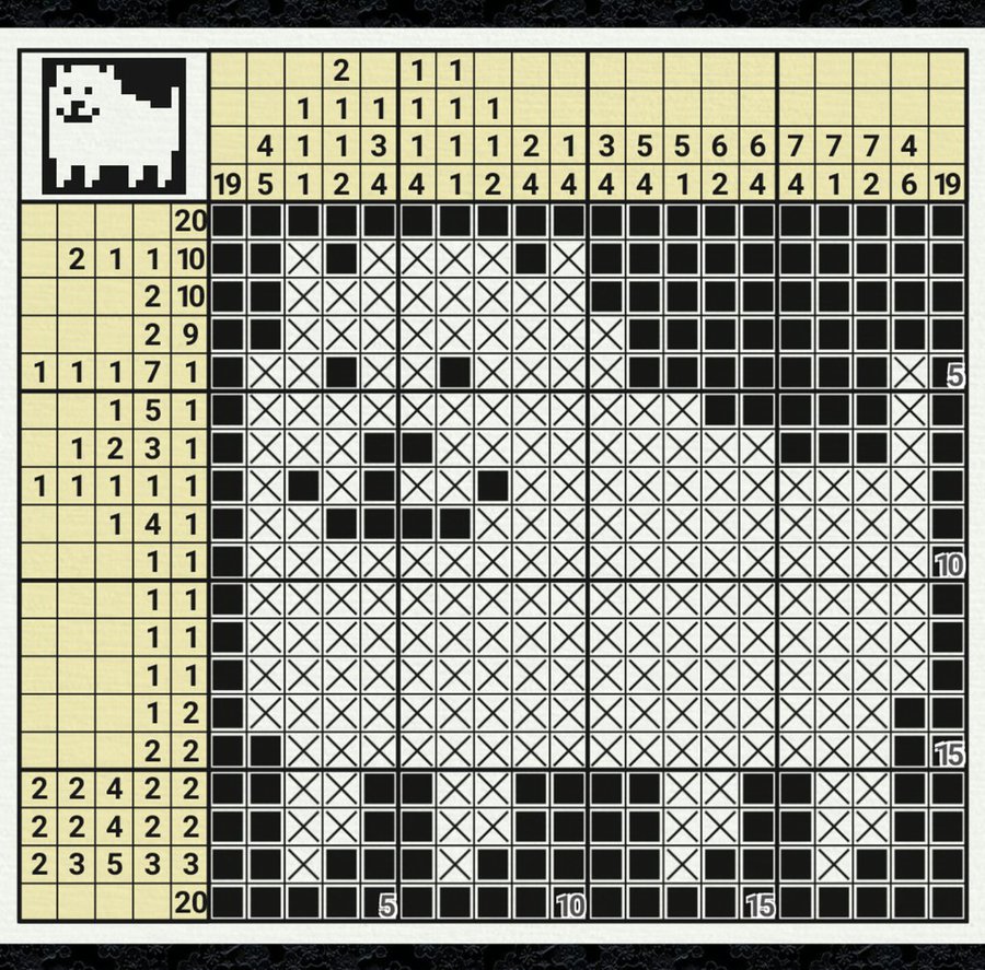 japanese crosswords black and white guessing free