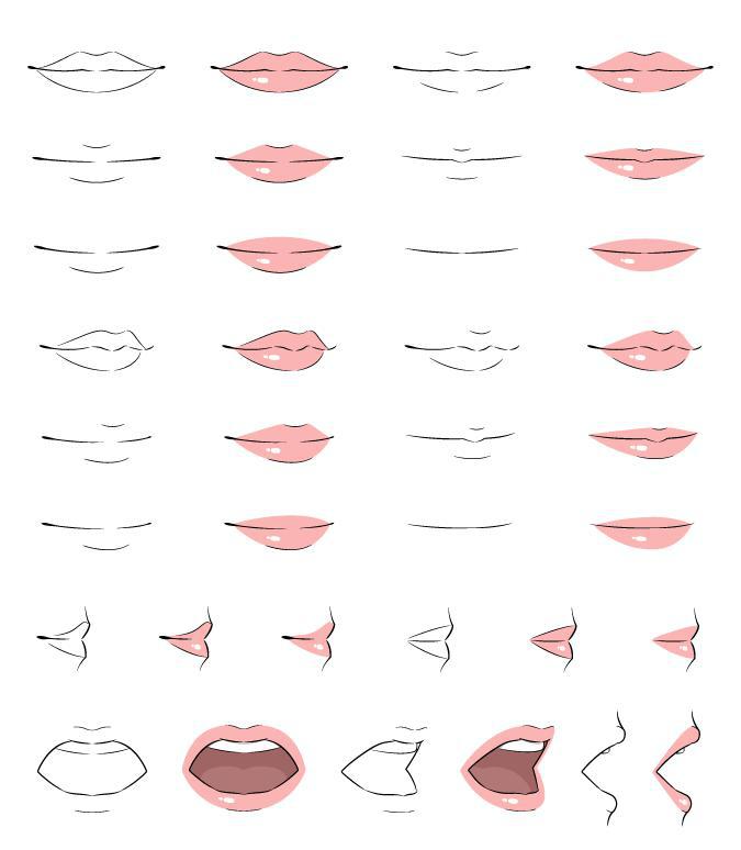 🚩 👩🏻‍🏭 🧝 How to draw an anime character #39 s mouth 👩🏿‍🤝‍👩🏻 💏 🌁