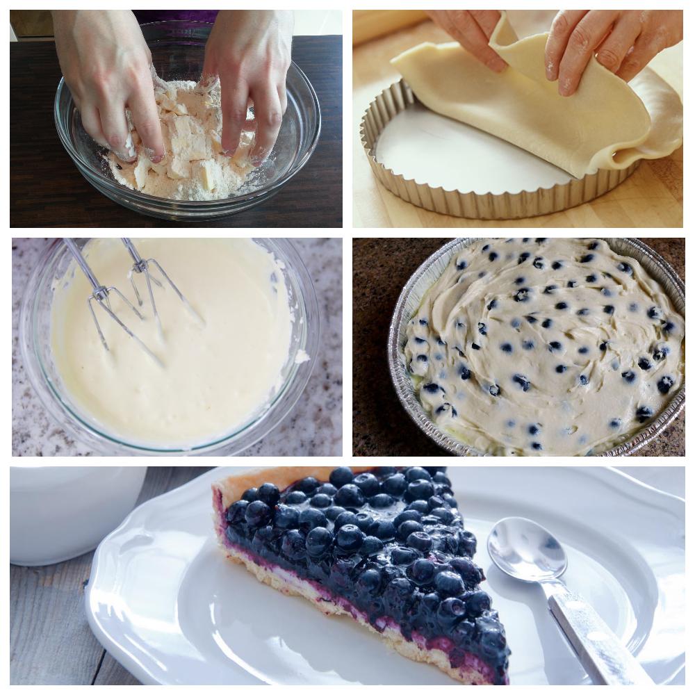 Приготовление черничного пирога
