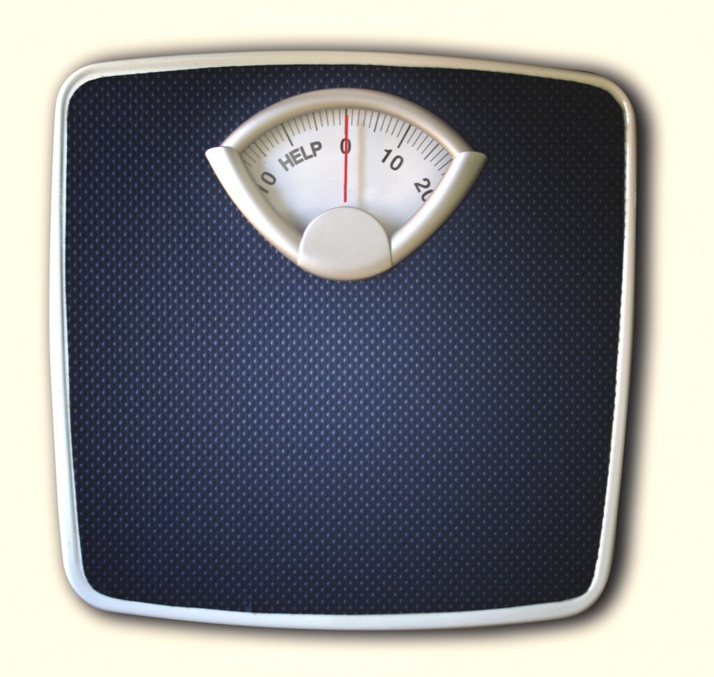 weighing on scales