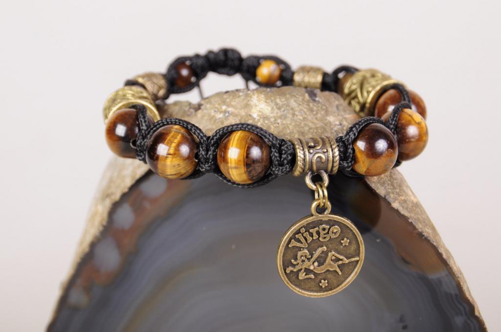 Tiger Eye Charm Bracelet for Virgin