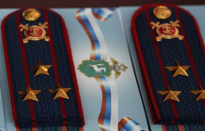 The distance of the stars on epaulets FSIN