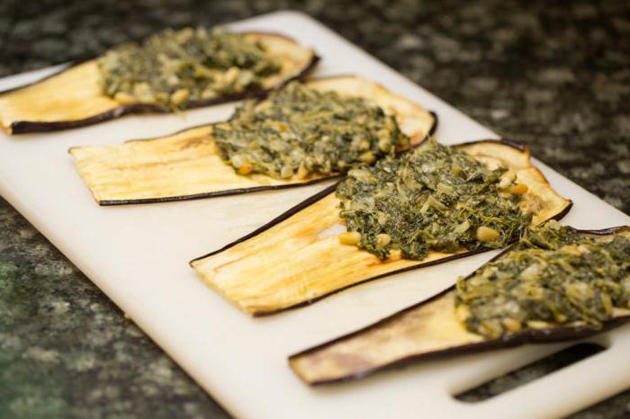 Georgian eggplant rolls with nuts