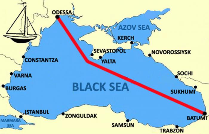 черное море координаты 