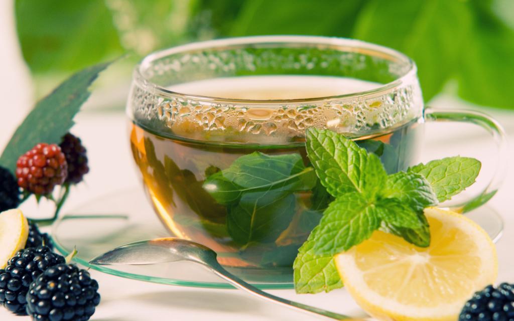 зеленый чай с мармеладом