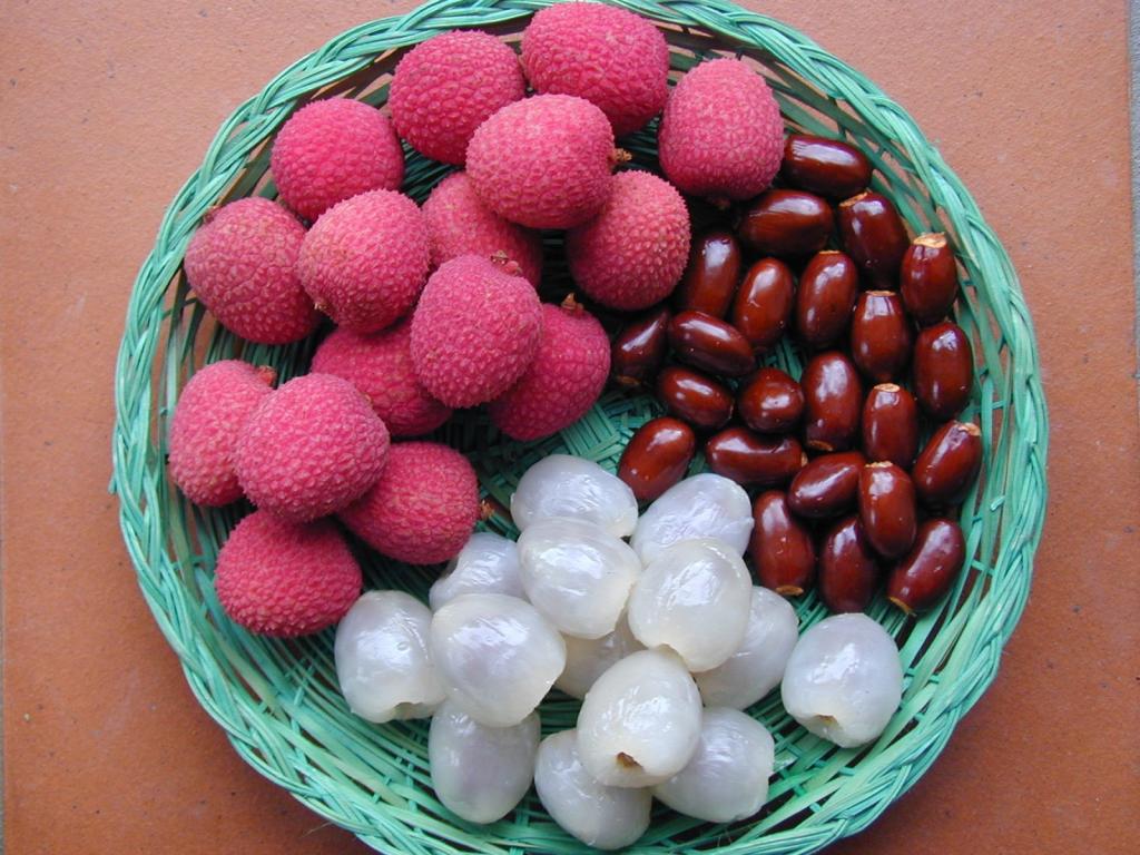 Exotic pink fruits