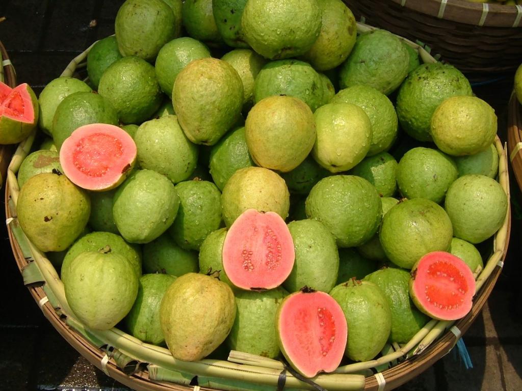 Pink fruit with seeds