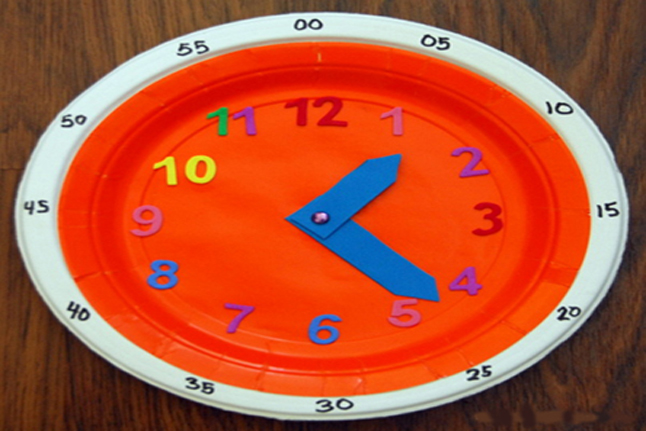 часы из одноразовой тарелки