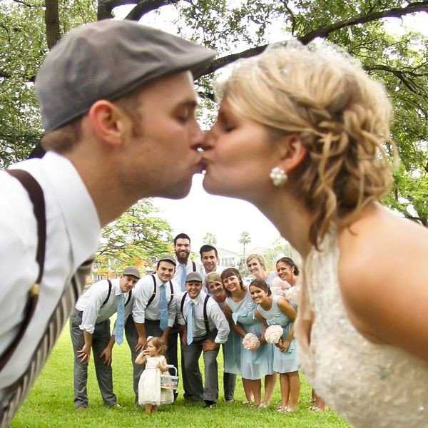 kiss of the bride and groom