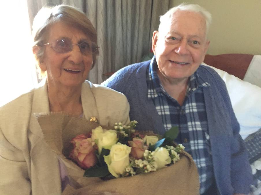 flowers from her husband for the anniversary